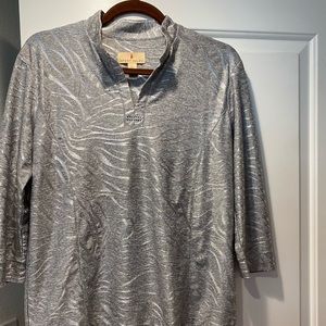 Ladies Silvery Gray Golf Top